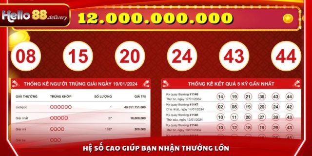 Hệ số cao giúp bạn nhận thưởng lớn