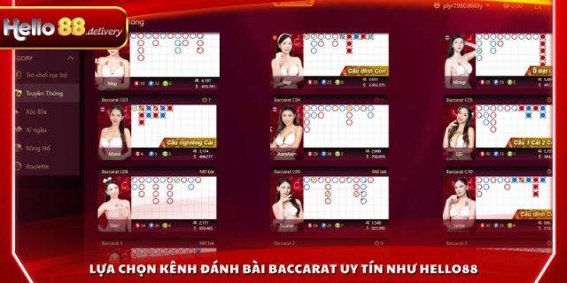 Lựa chọn kênh đánh bài Baccarat uy tín như HELLO88