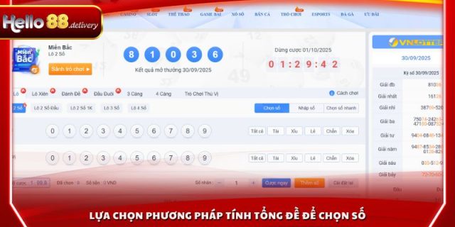 Lựa chọn phương pháp tính tổng đề để chọn số